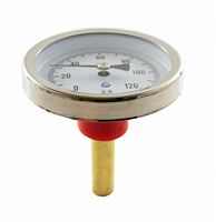 Термометр биметаллический 63/50 120°C L=60(50) STI